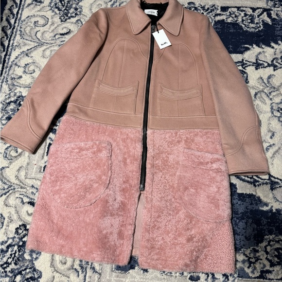 NWT COACH wool limited edition shearling coat - Picture 4 of 8
